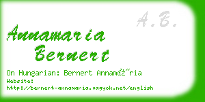 annamaria bernert business card
